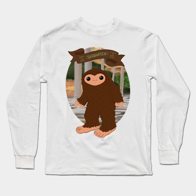 Sasquatch! Travel Plaque Long Sleeve T-Shirt by Meowlentine